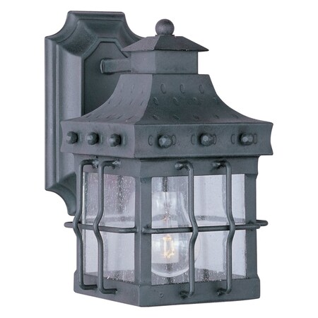 Maxim One Light Country Forge Seedy Glass Wall Lantern 30081CDCF